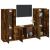 Set dulapuri TV, 3 piese, stejar fumuriu, lemn prelucrat GartenMobel Dekor