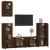 Set dulapuri TV, 5 piese, stejar maro, lemn prelucrat GartenMobel Dekor