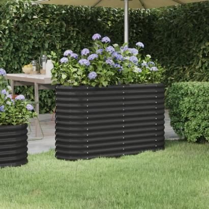Strat înălțat grădină 114x40x68 cm oțel vopsit electrostatic GartenMobel Dekor