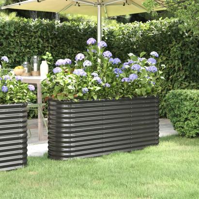 Strat înălțat grădină 152x40x68 cm oțel vopsit electrostatic GartenMobel Dekor