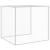 Coteț pui cu acoperiș gri deschis 203x98x90 cm oțel galvanizat GartenMobel Dekor