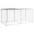 Coteț pui cu acoperiș gri deschis 203x98x90 cm oțel galvanizat GartenMobel Dekor