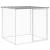 Coteț pui cu acoperiș gri deschis 603x98x90 cm oțel galvanizat GartenMobel Dekor