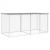 Coteț pui cu acoperiș gri deschis 203x98x90 cm oțel galvanizat GartenMobel Dekor
