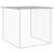 Coteț pui cu acoperiș gri deschis 203x98x90 cm oțel galvanizat GartenMobel Dekor