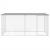 Coteț pui cu acoperiș gri deschis 203x98x90 cm oțel galvanizat GartenMobel Dekor
