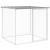 Coteț pui cu acoperiș gri deschis 403x98x90 cm oțel galvanizat GartenMobel Dekor
