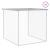 Coteț pui cu acoperiș gri deschis 603x98x90 cm oțel galvanizat GartenMobel Dekor