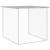 Coteț pui cu acoperiș gri deschis 603x98x90 cm oțel galvanizat GartenMobel Dekor