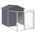 Cușcă câine cu acoperiș antracit 117x405x123 cm oțel galvanizat GartenMobel Dekor