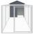 Cușcă câine cu acoperiș antracit 117x405x123 cm oțel galvanizat GartenMobel Dekor