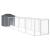 Cușcă câine cu acoperiș antracit 117x609x123 cm oțel galvanizat GartenMobel Dekor