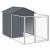 Cușcă câine cu acoperiș antracit 117x609x123 cm oțel galvanizat GartenMobel Dekor