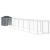 Cușcă câine cu acoperiș antracit 117x813x123 cm oțel galvanizat GartenMobel Dekor