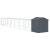 Cușcă câine cu acoperiș antracit 117x813x123 cm oțel galvanizat GartenMobel Dekor