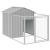 Casă câine & acoperiș gri deschis 117x813x123cm oțel galvanizat GartenMobel Dekor