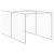 Casă câine & acoperiș gri deschis 117x813x123cm oțel galvanizat GartenMobel Dekor