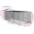 Coteț de pui cu țarc antracit 117x405x123 cm oțel galvanizat GartenMobel Dekor