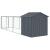 Coteț de pui cu țarc antracit 117x405x123 cm oțel galvanizat GartenMobel Dekor