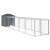 Coteț de pui cu incintă antracit 117x609x123 cm oțel galvanizat GartenMobel Dekor