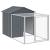 Coteț de pui cu incintă antracit 117x609x123 cm oțel galvanizat GartenMobel Dekor