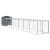 Coteț de pui cu incintă antracit 117x813x123 cm oțel galvanizat GartenMobel Dekor