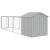 Coteț pui cu incintă gri deschis 117x405x123 cm oțel galvanizat GartenMobel Dekor