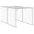Coteț pui cu incintă gri deschis 117x405x123 cm oțel galvanizat GartenMobel Dekor