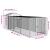 Coteț pui cu incintă gri deschis 117x405x123 cm oțel galvanizat GartenMobel Dekor