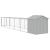 Coteț pui cu incintă gri deschis 117x609x123 cm oțel galvanizat GartenMobel Dekor