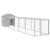 Coteț pui cu incintă gri deschis 117x609x123 cm oțel galvanizat GartenMobel Dekor