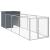 Cușcă câine cu țarc antracit 110x405x110 cm oțel galvanizat GartenMobel Dekor