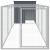 Cușcă câine cu țarc antracit 110x405x110 cm oțel galvanizat GartenMobel Dekor