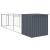 Cușcă câine cu țarc antracit 110x405x110 cm oțel galvanizat GartenMobel Dekor