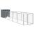 Cușcă câine cu țarc antracit 110x609x110 cm oțel galvanizat GartenMobel Dekor
