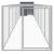 Cușcă câine cu țarc antracit 110x813x110 cm oțel galvanizat GartenMobel Dekor