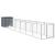 Cușcă câine cu țarc antracit 110x813x110 cm oțel galvanizat GartenMobel Dekor