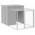 Coteț pui cu incintă gri deschis 110x405x110 cm oțel galvanizat GartenMobel Dekor