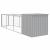 Coteț pui cu incintă gri deschis 110x405x110 cm oțel galvanizat GartenMobel Dekor
