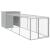 Coteț pui cu incintă gri deschis 110x405x110 cm oțel galvanizat GartenMobel Dekor