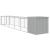 Coteț pui cu incintă gri deschis 110x609x110 cm oțel galvanizat GartenMobel Dekor
