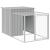 Coteț pui cu incintă gri deschis 110x813x110 cm oțel galvanizat GartenMobel Dekor