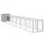 Coteț pui cu incintă gri deschis 110x813x110 cm oțel galvanizat GartenMobel Dekor