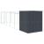 Cușcă câine cu țarc antracit 165x659x181 cm oțel galvanizat GartenMobel Dekor