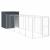 Cușcă câine cu țarc antracit 165x659x181 cm oțel galvanizat GartenMobel Dekor