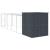 Coteț de pui cu incintă antracit 165x659x181 cm oțel galvanizat GartenMobel Dekor