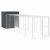 Coteț de pui cu incintă antracit 165x659x181 cm oțel galvanizat GartenMobel Dekor