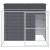 Cușcă de câine cu țarc antracit 214x253x181 cm oțel galvanizat GartenMobel Dekor