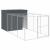 Cușcă de câine cu țarc antracit 214x457x181 cm oțel galvanizat GartenMobel Dekor