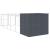 Cușcă de câine cu țarc antracit 214x661x181 cm oțel galvanizat GartenMobel Dekor